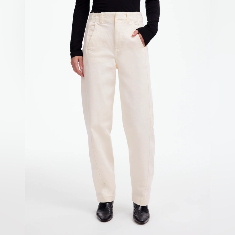 NWT Madewell Tapered Denim Trouser Jeans - Cream - 25 - Picture 1 of 8
